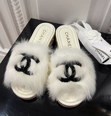 chanel fur slides inspired|Chanel Fur Slide .